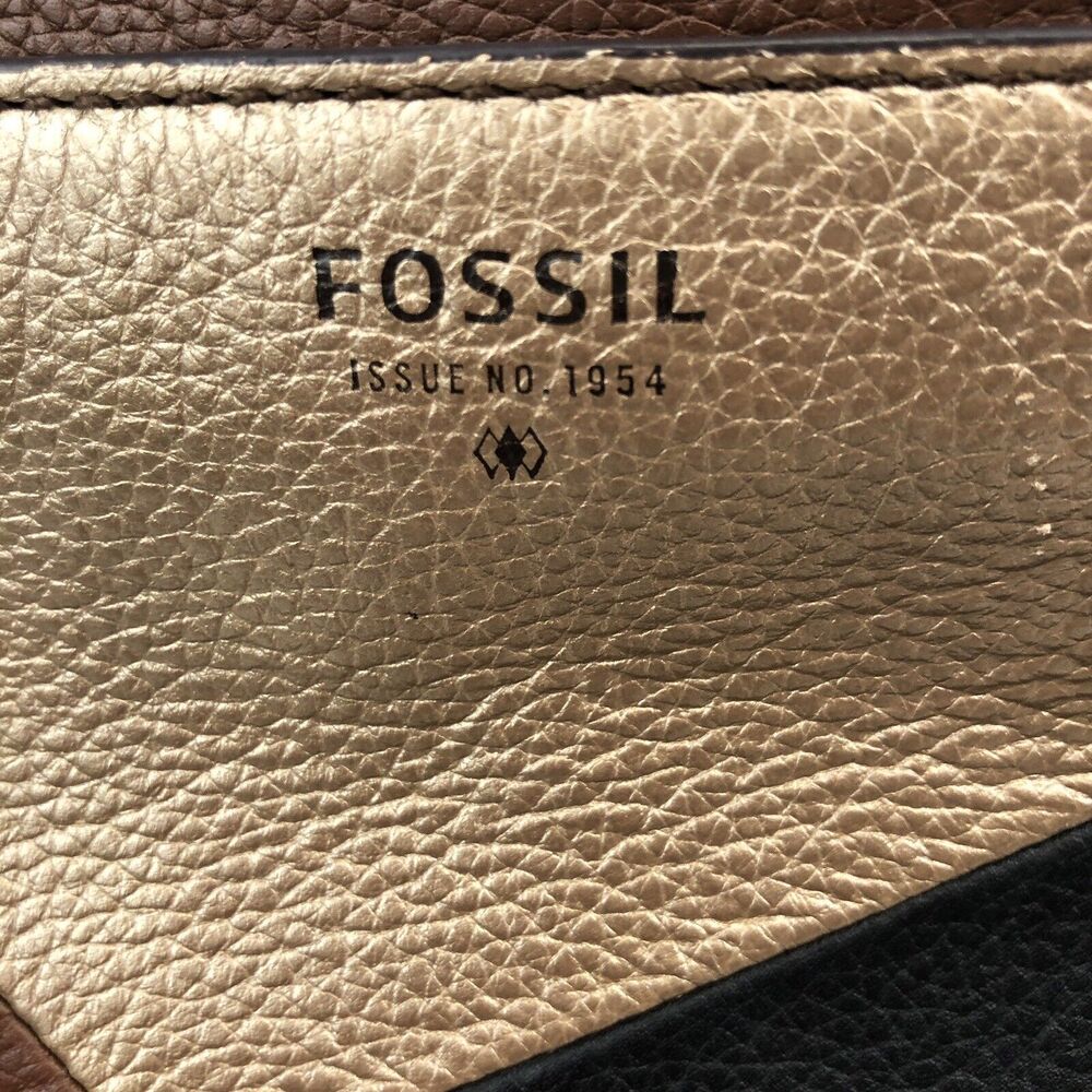 Fossil Diamond Leather Patchwork Purse Shoulder B… - image 11